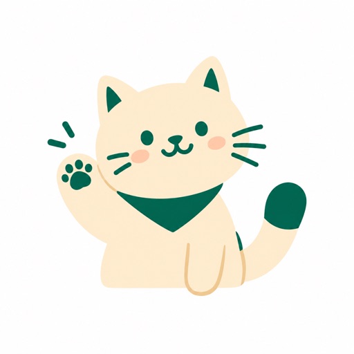 Maopaw cat companion waving